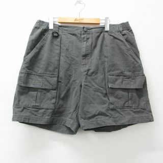 W38★古着 チェロキー ショート パンツ ショーツ メンズ 00年代 00s ダック地 コットン グレー系 24apr16 中古 ボトムス 短パン ショーパン ハーフ(ワークパンツ/カーゴパンツ)