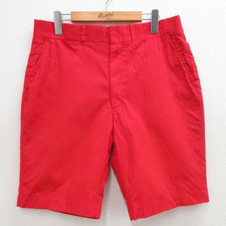 W34★古着 ブルックスブラザーズ BROOKS BROTHERS ショート パンツ ショーツ メンズ 80年代 80s タロン 赤 レッド 24apr16 中古 ボトムス 短パン ショーパン ハーフ(ワークパンツ/カーゴパンツ)