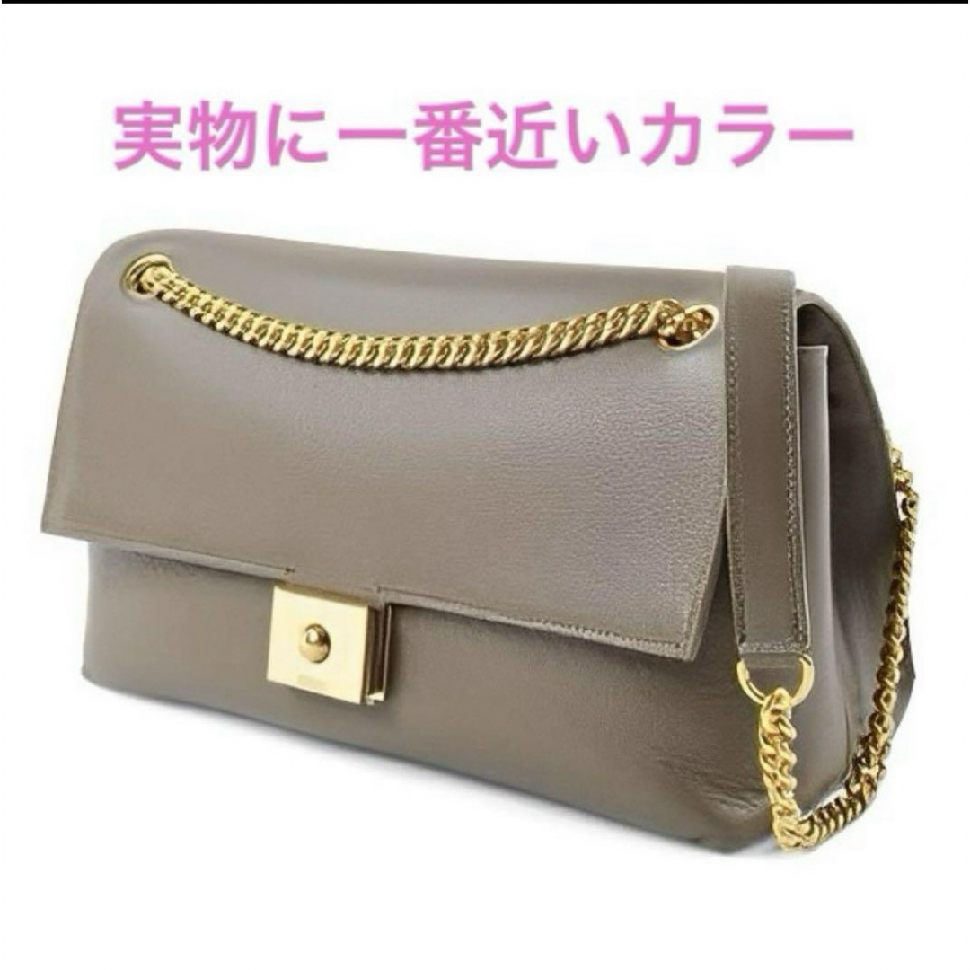 Mulberry(マルベリー)のmulberry マルベリー チェーンショルダーバッグ グレーベージュ レザー レディースのバッグ(ショルダーバッグ)の商品写真