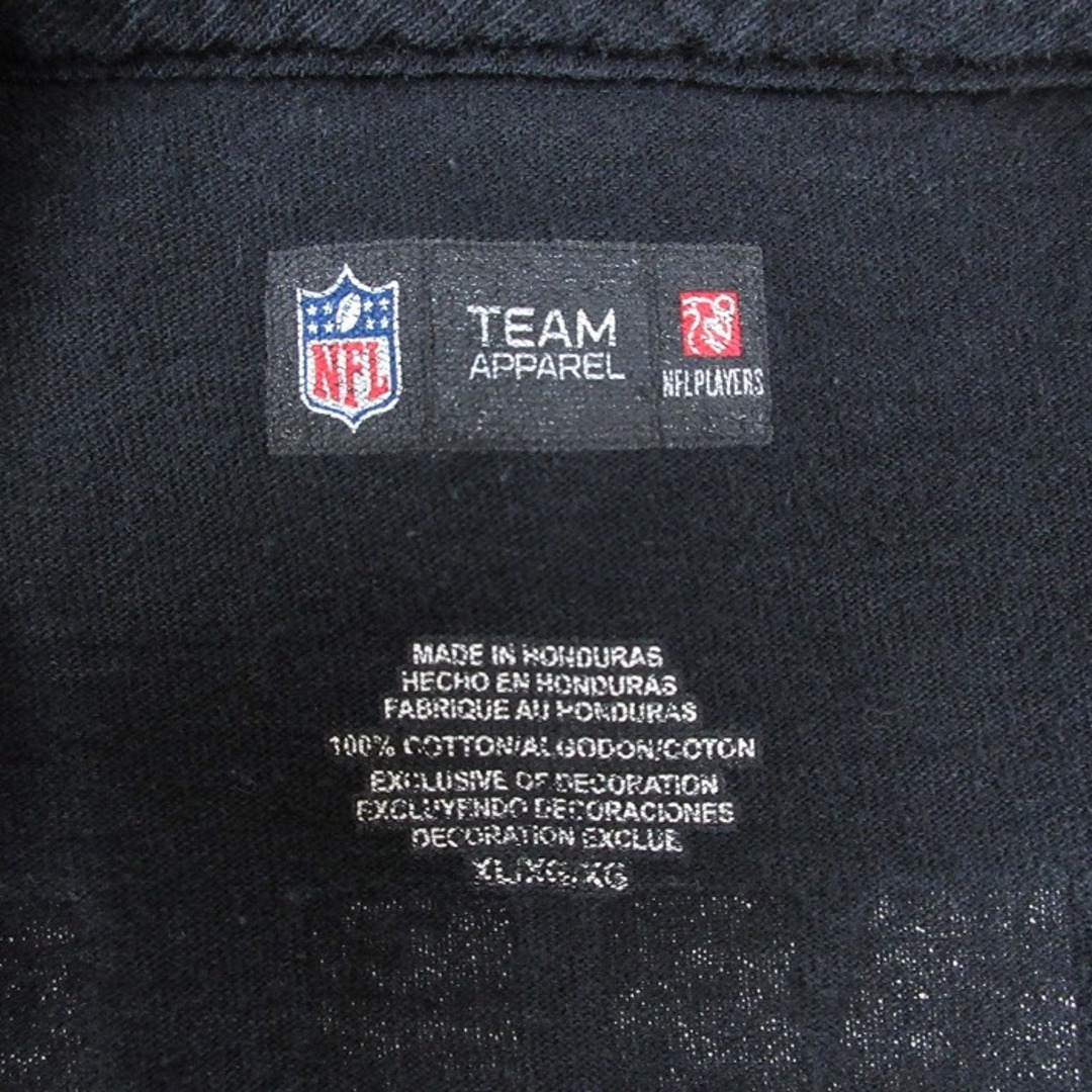 XL★古着 半袖 Tシャツ メンズ NFL グリーンベイパッカーズ ジャーマイケルフィンリー 88 コットン クルーネック 黒 ブラック アメフト スーパーボウル 24apr16 中古 メンズのトップス(Tシャツ/カットソー(半袖/袖なし))の商品写真