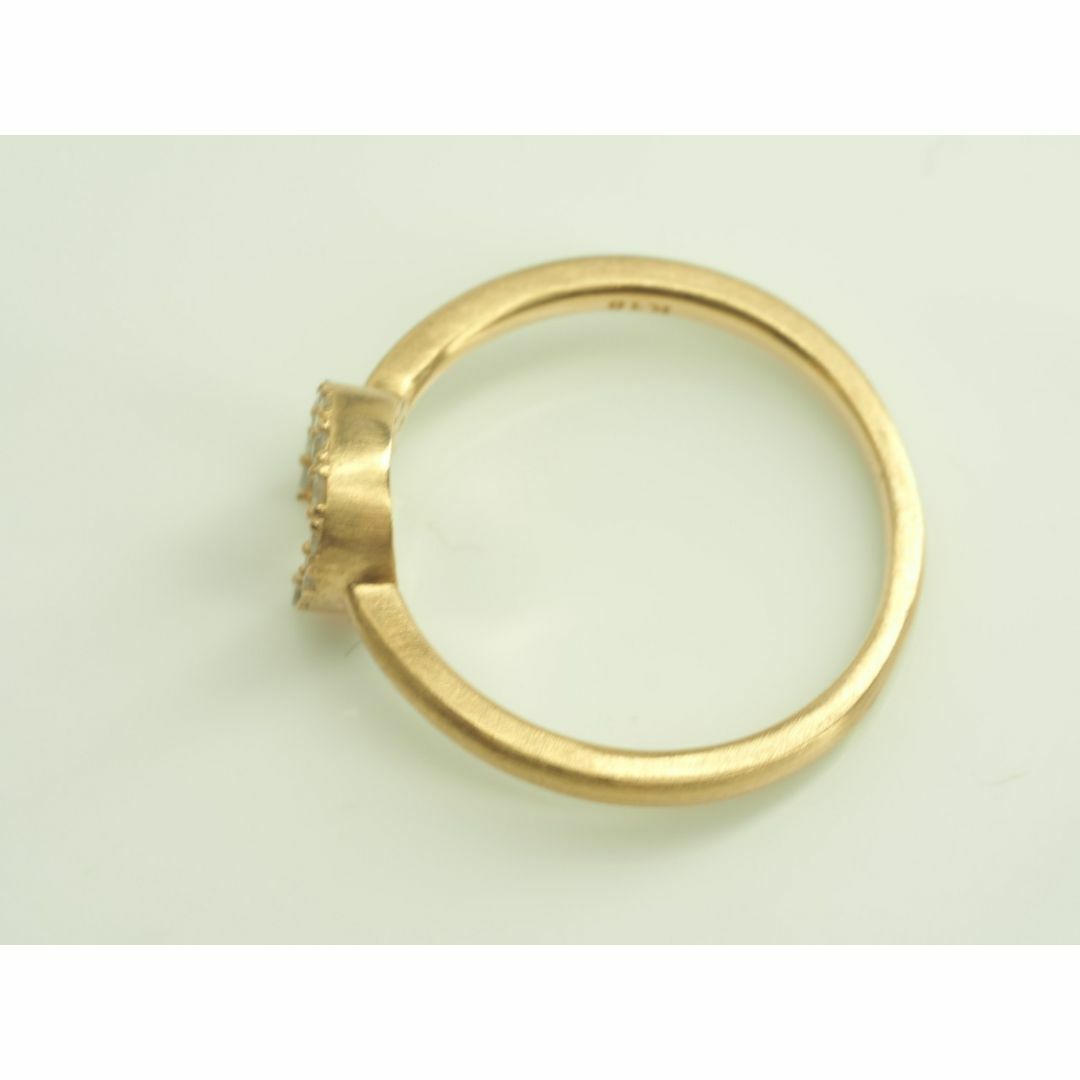 agete(アガット)の◆agete アガット　ホースシュー天然ダイヤモンドリング　指輪K18YG 9号 レディースのアクセサリー(リング(指輪))の商品写真