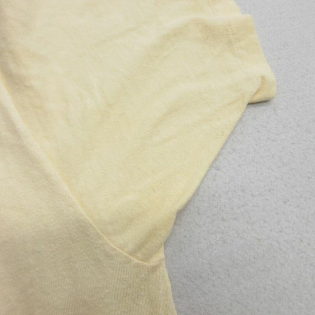 Hanes(ヘインズ)のXL★古着 ヘインズ Hanes 半袖 ビンテージ Tシャツ メンズ 90年代 90s 気球 コットン クルーネック USA製 薄黄系 イエロー 24apr16 中古 メンズのトップス(Tシャツ/カットソー(半袖/袖なし))の商品写真