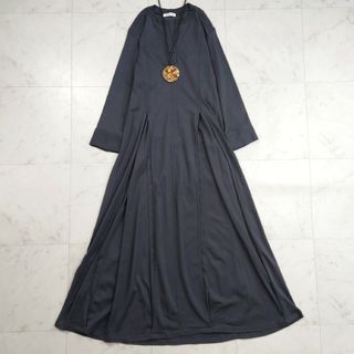 CASA FLINE - 美品♪カーサフライン CASAFLINE タックシャツワンピース 綿 キーネック