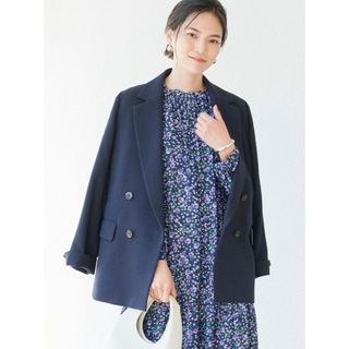 ユナイテッドアローズグリーンレーベルリラクシング(UNITED ARROWS green label relaxing)の値下げ！！ツイード ボックス ダブル ジャケット＊ユナイテッドアローズ(テーラードジャケット)