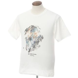 ザノースフェイス(THE NORTH FACE)の【中古】ザノースフェイス THE NORTH FACE プリント 半袖Ｔシャツ ホワイト【サイズL】【メンズ】(Tシャツ/カットソー(半袖/袖なし))