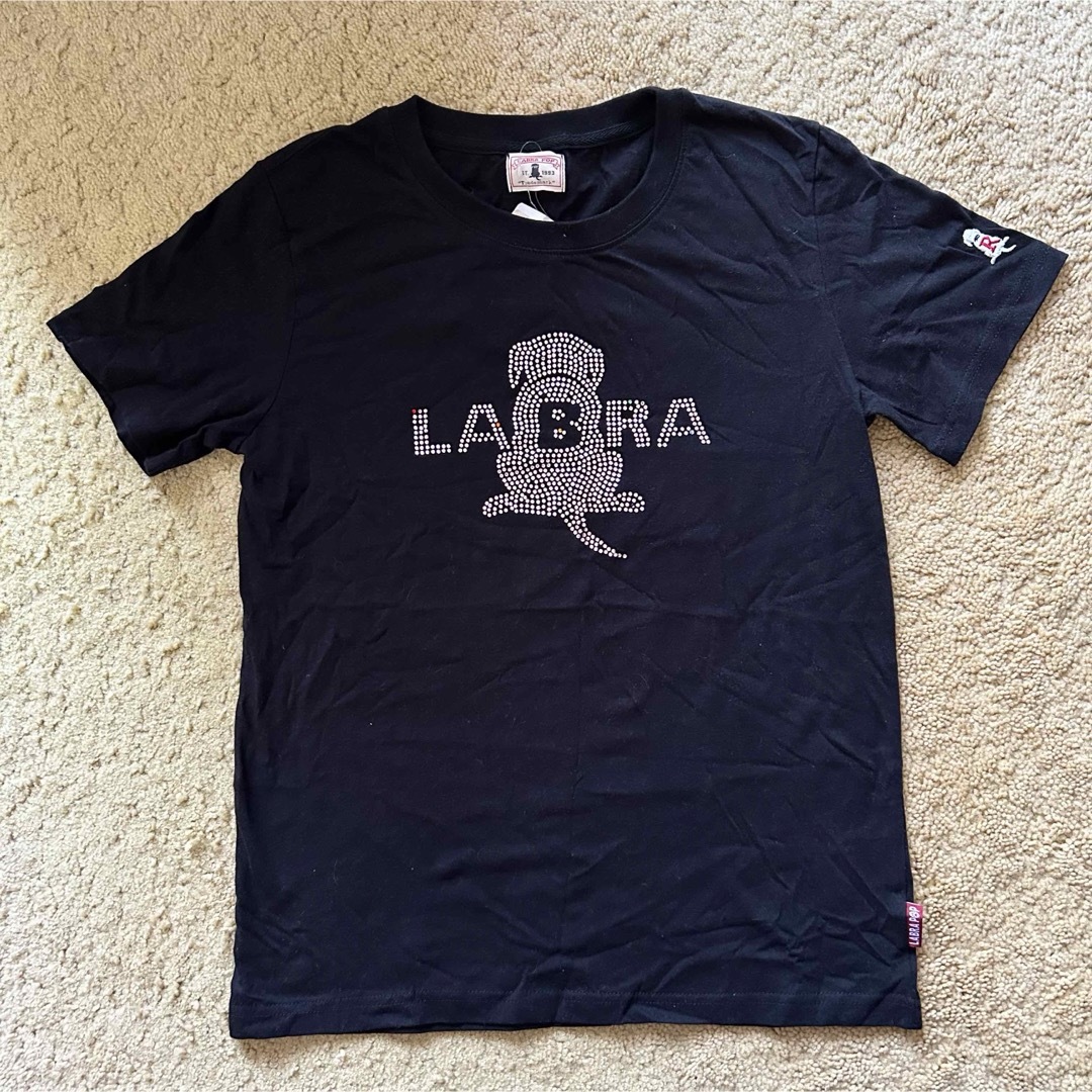 しまむら(シマムラ)の新品　LABRA 黒Tシャツ　半袖　 レディースのトップス(Tシャツ(半袖/袖なし))の商品写真