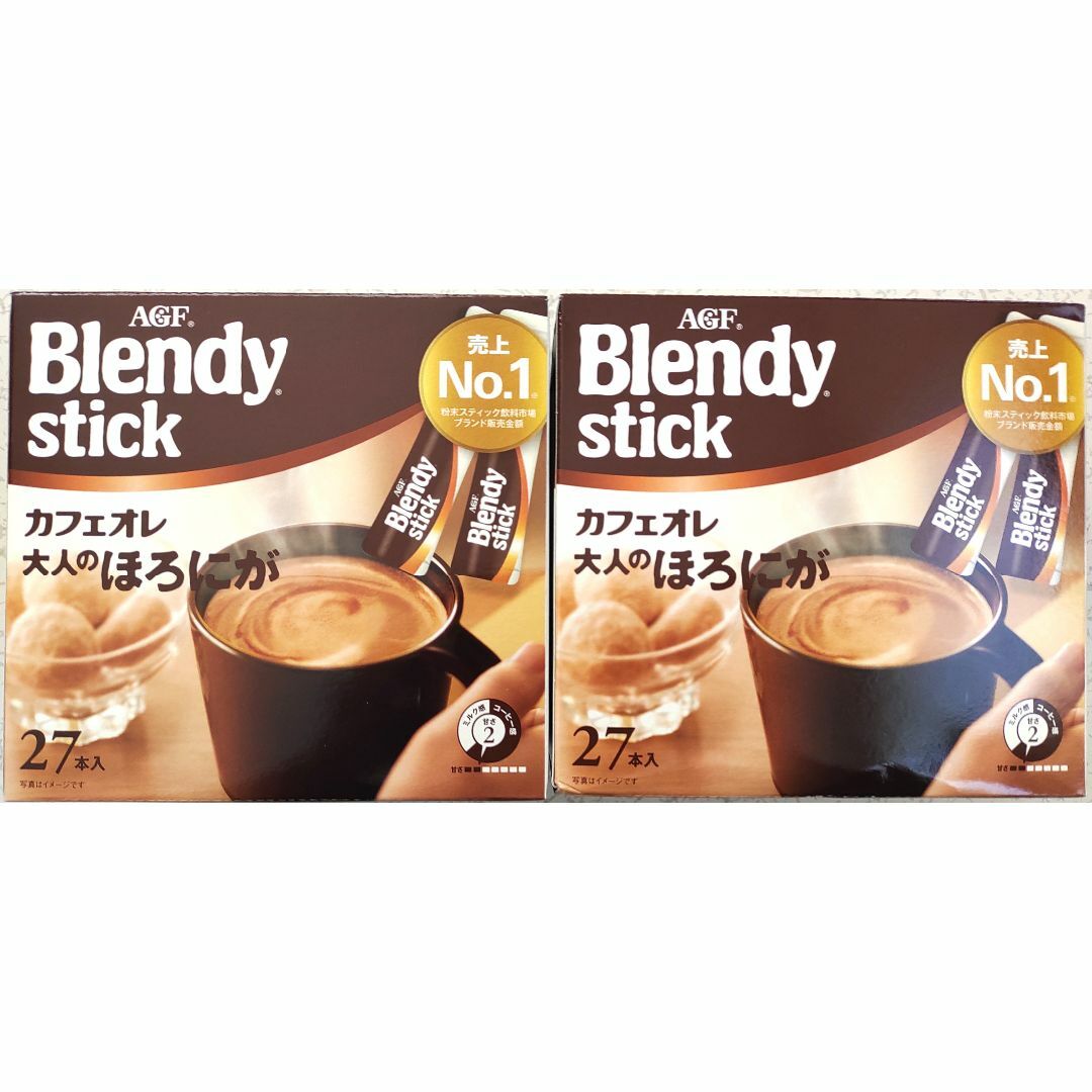 味の素AGF(アジノモトエージーエフ)のAGF Blendy stick ブレンディスティック カフェオレほろにが54本 食品/飲料/酒の飲料(コーヒー)の商品写真