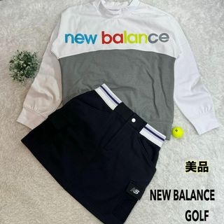 ニューバランスゴルフ(new balance golf)の美品 NEW BALANCE GOLF モックネック長袖 スカート セットアップ(ウエア)