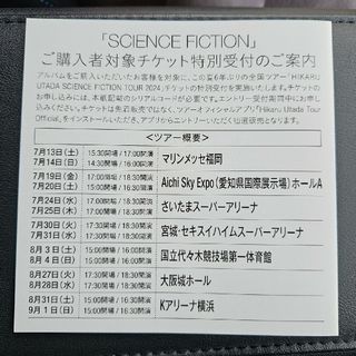宇多田ヒカル SCIENCE FICTION シリアル用紙 1枚