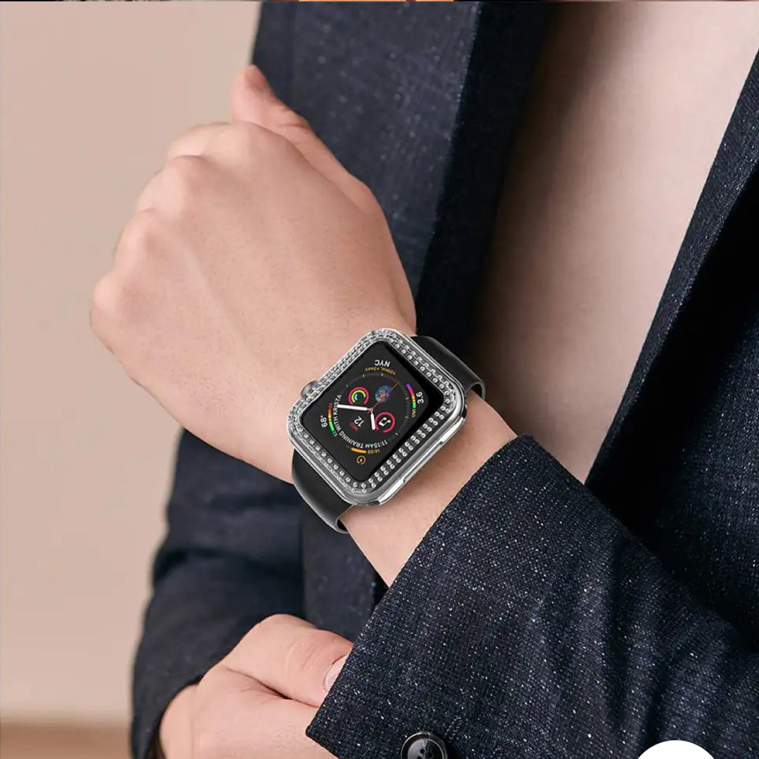 【41mm】Apple watch ダイヤモンドケース【シルバー】 スマホ/家電/カメラのスマホアクセサリー(その他)の商品写真