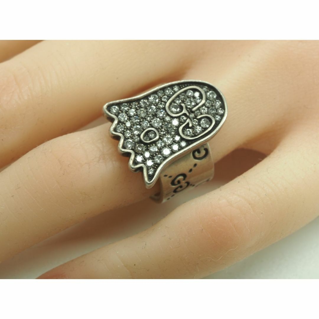 Gucci(グッチ)の◆GUCCI　グッチ　ゴーストアイコンリング　　ダイヤモンド　指輪　シルバー レディースのアクセサリー(リング(指輪))の商品写真