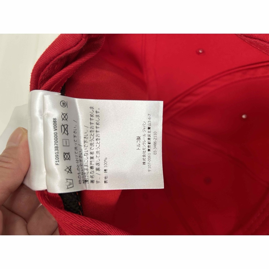 MONCLER(モンクレール)のMONCLER モンクレール ベースボール キャップ 赤 レッド 超美品 メンズの帽子(キャップ)の商品写真