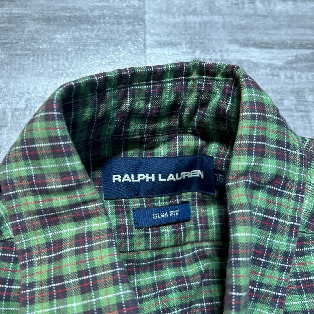 Ralph Lauren(ラルフローレン)の美品 RALPH LAUREN ラルフローレン チェックシャツ ネルシャツ 15 メンズのトップス(Tシャツ/カットソー(七分/長袖))の商品写真