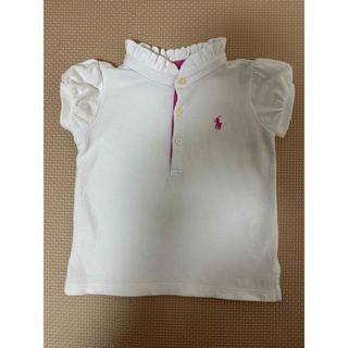 ポロラルフローレン(POLO RALPH LAUREN)の【ポロラルフローレン】女の子 ポロシャツ　襟袖フリル　ホワイト　12m 80cm(Ｔシャツ)