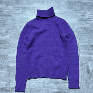 ラルフローレン(Ralph Lauren)のラルフローレン リブ編みニット タートルネック セーター カシミヤ/ウール M(ニット/セーター)