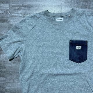 ディーゼル(DIESEL)のDIESEL ディーゼル ポケットTシャツ デニム グレー XS(Tシャツ/カットソー(半袖/袖なし))