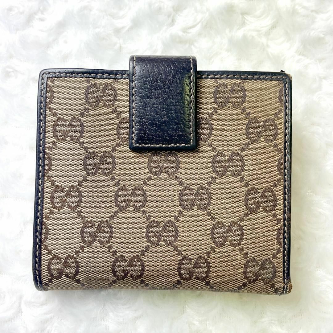 Gucci(グッチ)のGUCCI 折り財布 キャンバス リボン シェリーライン レザー グッチ GG レディースのファッション小物(財布)の商品写真