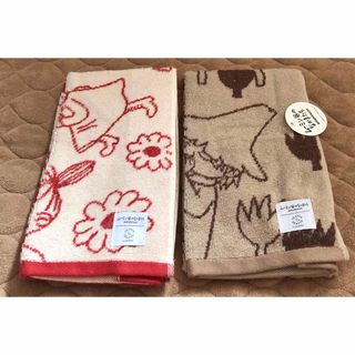 ムーミン(MOOMIN)の☆新品☆2枚☆フェイスタオル☆リトルミィ☆ムーミンの仲間たち☆34×80cm☆(タオル)