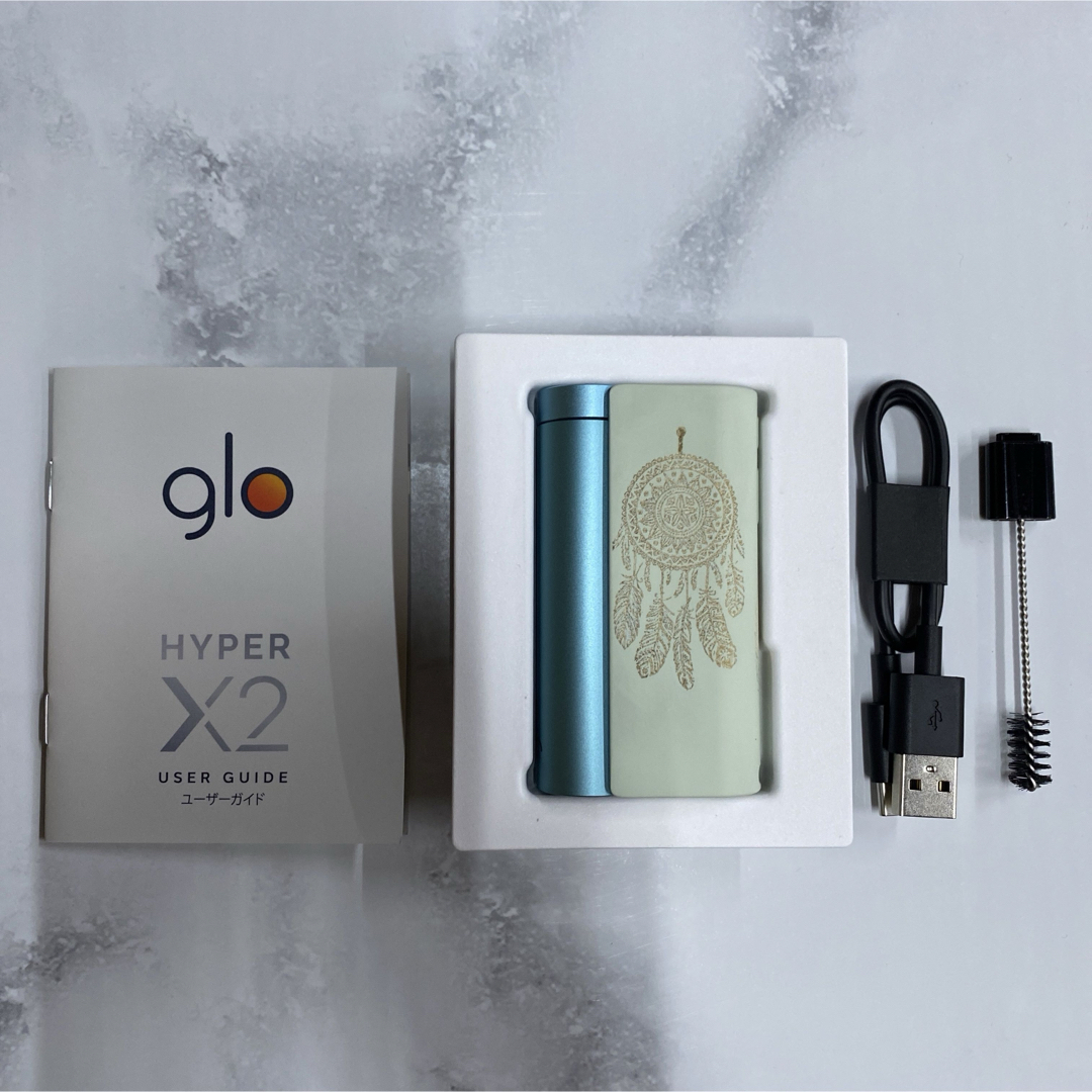 glo(グロー)のドリームキャッチャー 加工 glo hyper X2 グローハイパー本体 ブルー メンズのファッション小物(タバコグッズ)の商品写真