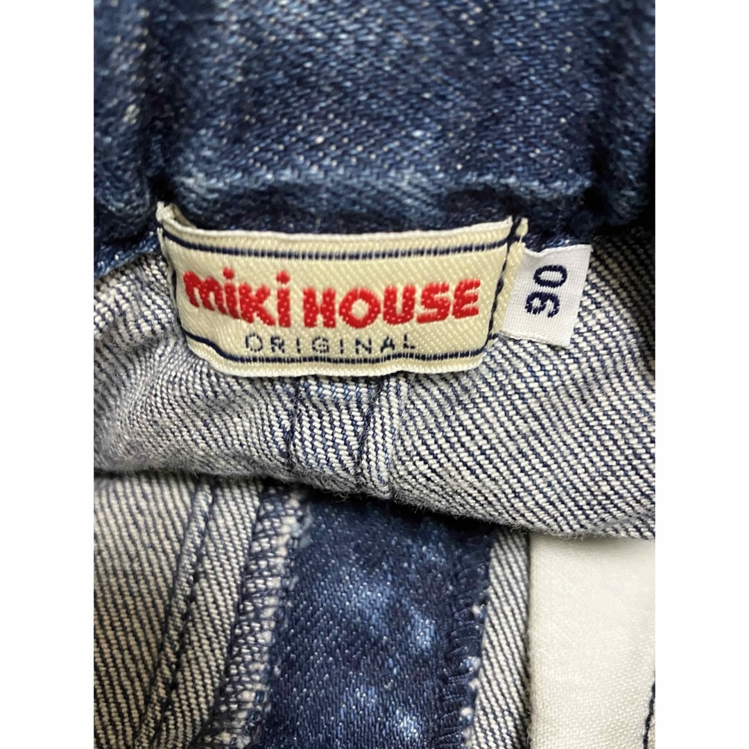 mikihouse(ミキハウス)のミキハウス　デニムパンツ90 キッズ/ベビー/マタニティのキッズ服男の子用(90cm~)(パンツ/スパッツ)の商品写真