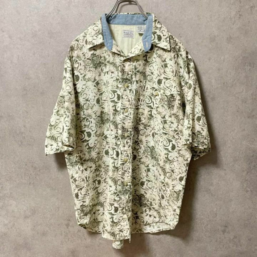 119 アロハシャツ　総柄　半袖　オープンカラー　オーバーサイズ　麻　コットン メンズのトップス(Tシャツ/カットソー(半袖/袖なし))の商品写真