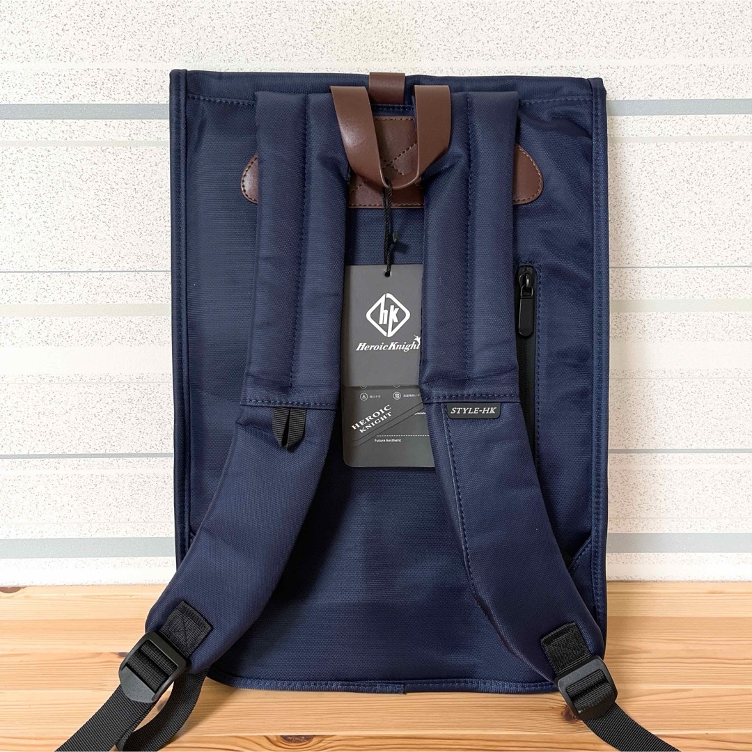 リュック メンズ レディース ビジネス 薄型 通勤 通学 PC収納 ネイビー メンズのバッグ(バッグパック/リュック)の商品写真