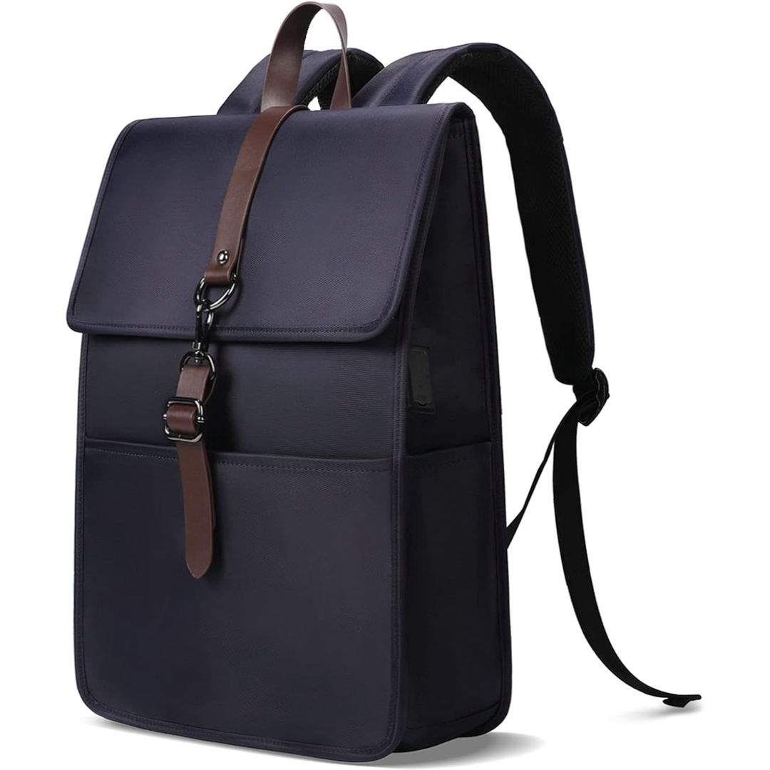リュック メンズ レディース ビジネス 薄型 通勤 通学 PC収納 ネイビー メンズのバッグ(バッグパック/リュック)の商品写真