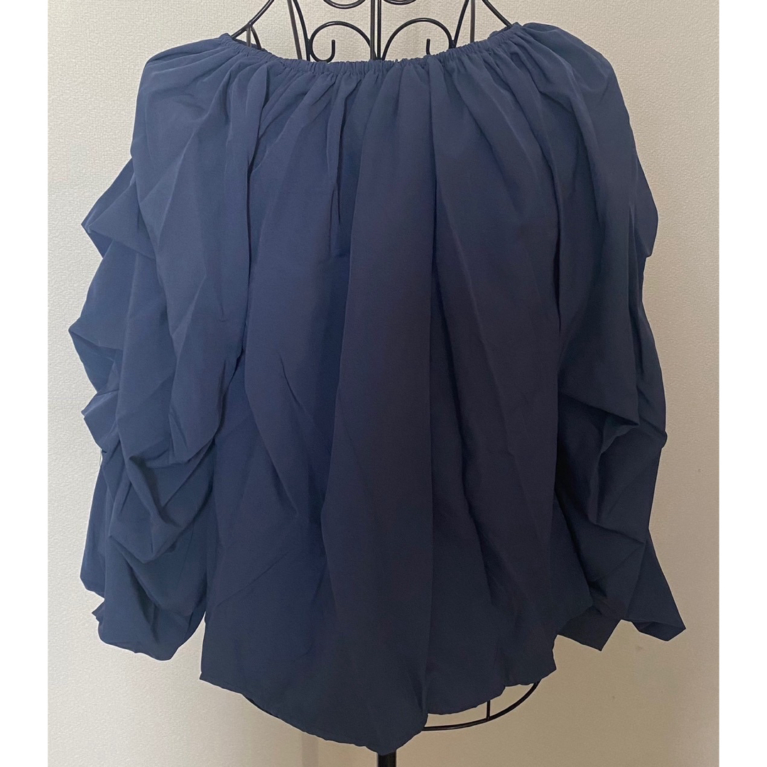 2XL ブルー ブラウス トップス レディース レディースファッション 新品  レディースのトップス(シャツ/ブラウス(長袖/七分))の商品写真