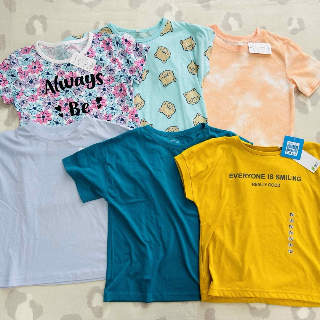 新品　女の子　130cm 夏物　半袖　Tシャツ　6枚セット キッズ/ベビー/マタニティのキッズ服女の子用(90cm~)(Tシャツ/カットソー)の商品写真