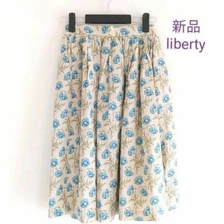 リバティ(LIBERTY.)の【新品】リバティ/テチチ★スカートM★ポーチ付(ひざ丈スカート)