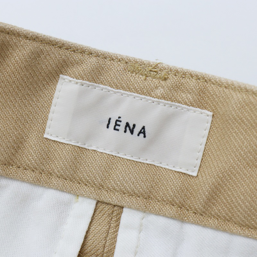 IENA(イエナ)の2022SS イエナ IENA フレンチサージワイドパンツ 34/ベージュ ボトムス テーパード タック ロング ベルト ジッパーフライ【2400013811408】 レディースのパンツ(カジュアルパンツ)の商品写真