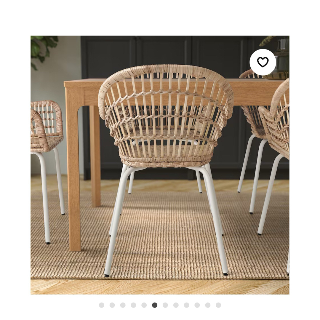 IKEA(イケア)のIKEA 椅子 家具 インテリア チェアー イケア ダイニングチェアー ラタン インテリア/住まい/日用品の椅子/チェア(ダイニングチェア)の商品写真