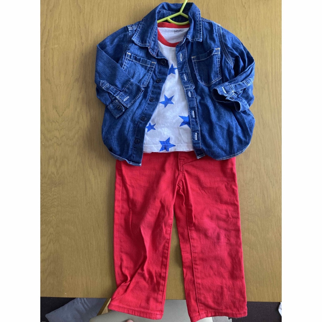 GAP(ギャップ)のベビーギャップ　babyGAP  シャツ　ロンT パンツ18-24 90センチ　 キッズ/ベビー/マタニティのキッズ服男の子用(90cm~)(その他)の商品写真