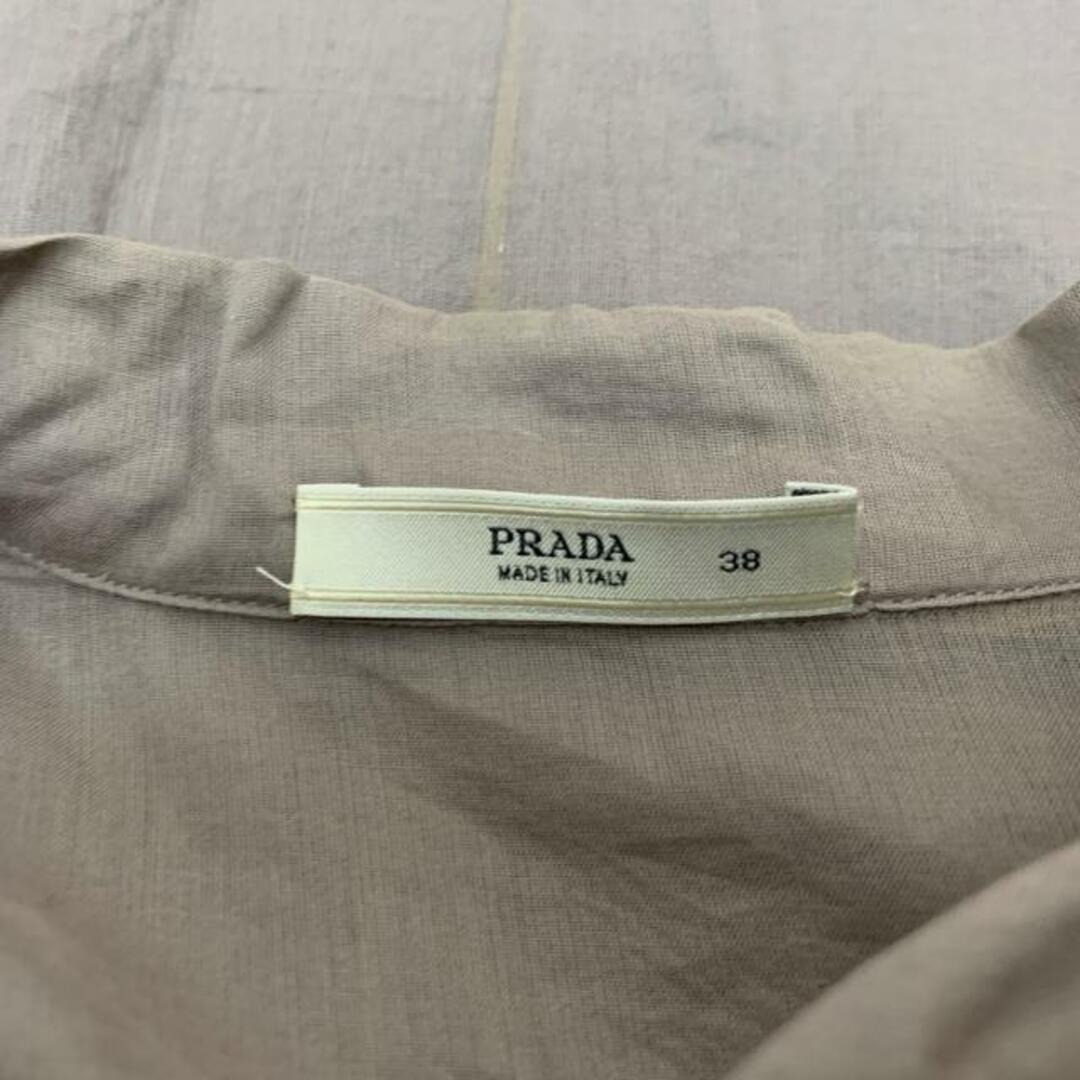 PRADA(プラダ)のPRADA(プラダ) 長袖シャツブラウス サイズ38 S レディース - グレーベージュ×ダークイエロー レディースのトップス(シャツ/ブラウス(長袖/七分))の商品写真