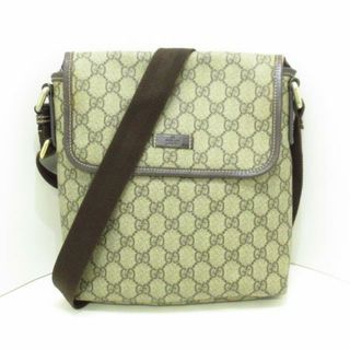 グッチ(Gucci)のGUCCI(グッチ) ショルダーバッグ GGプラス・GGスプリーム 223666 ベージュ×ダークブラウン PVC(塩化ビニール)×レザー(ショルダーバッグ)