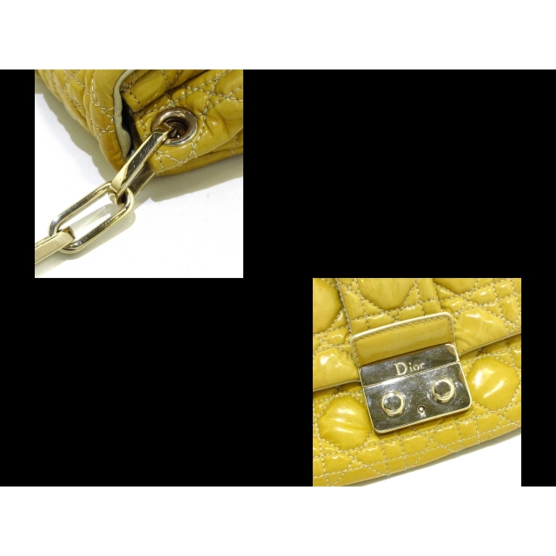 Christian Dior(クリスチャンディオール)のDIOR/ChristianDior(ディオール/クリスチャンディオール) ショルダーバッグ ニューロック カナージュステッチ ベージュ チェーンショルダー エナメル（レザー） レディースのバッグ(ショルダーバッグ)の商品写真