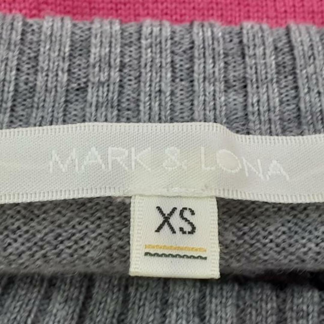 MARK&LONA(マークアンドロナ)のMARK&LONA(マークアンドロナ) チュニック サイズXS レディース美品  - グレー×ピンク 長袖/ウール/ニット レディースのトップス(チュニック)の商品写真