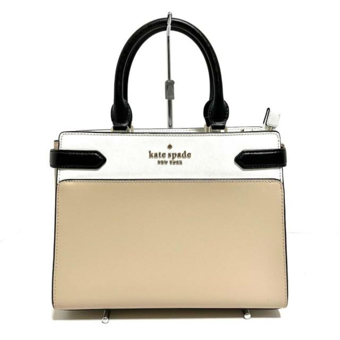 kate spade new york(ケイトスペードニューヨーク)のKate spade(ケイトスペード) ハンドバッグ ステイシー カラーブロック ミディアム サッチェル WKRU6952 ベージュ×白×マルチ レザー レディースのバッグ(ハンドバッグ)の商品写真