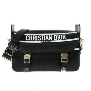 クリスチャンディオール(Christian Dior)のDIOR/ChristianDior(ディオール/クリスチャンディオール) ショルダーバッグ美品  ディオールキャンプ スモール 黒×白 ショルダーストラップ着脱可 カーフスキン(ショルダーバッグ)