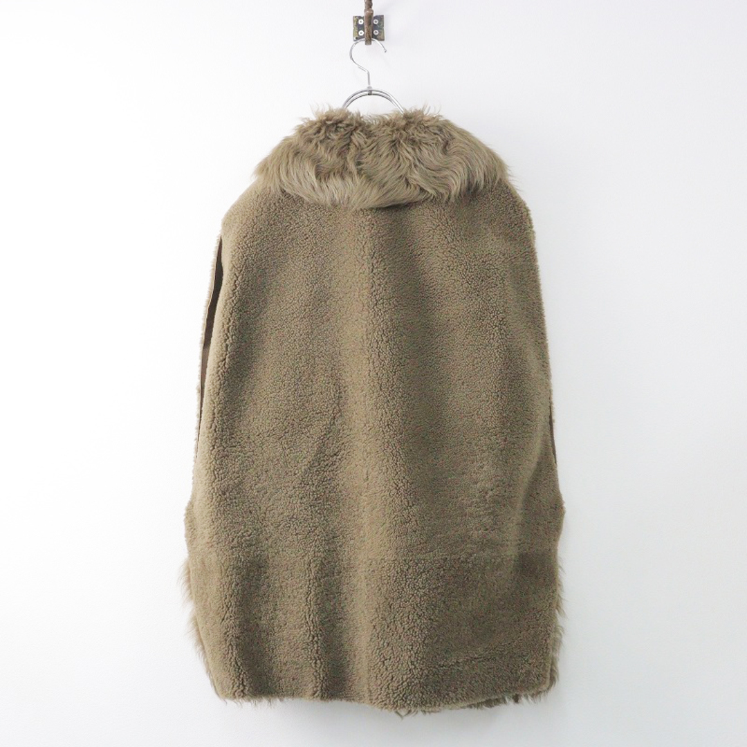 未使用 定価27.5万 アパルトモン L'Appartement BLANCHA ブランカ MOUTON VEST 40/カーキ シープ ムートンベスト【2400013821285】 レディースのトップス(ベスト/ジレ)の商品写真