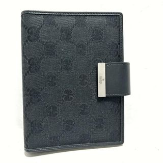 GUCCI(グッチ) 手帳美品  GG柄,メタルバー 74259 黒 ジャガード×レザー