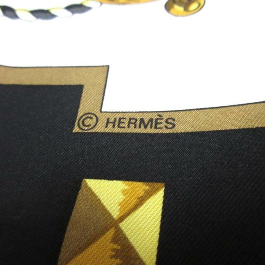 Hermes(エルメス)のHERMES(エルメス) スカーフ美品  カレ90 黒×ダークイエロー×マルチ キー(鍵) レディースのファッション小物(バンダナ/スカーフ)の商品写真