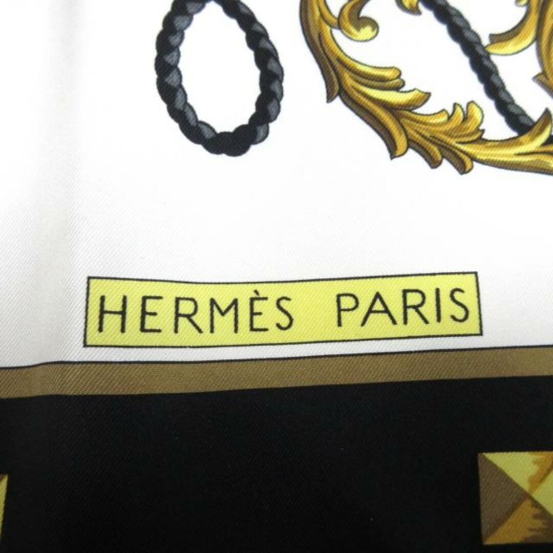 Hermes(エルメス)のHERMES(エルメス) スカーフ美品  カレ90 黒×ダークイエロー×マルチ キー(鍵) レディースのファッション小物(バンダナ/スカーフ)の商品写真