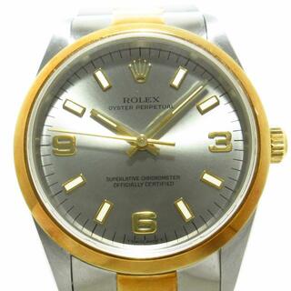 ロレックス(ROLEX)のROLEX(ロレックス) 腕時計 オイスターパーペチュアル 14203 メンズ SS×K18YG/11コマ+余り2コマ(フルコマ) グレー(その他)