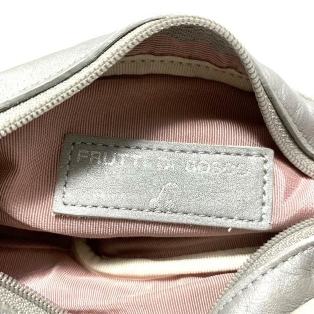FRUTTI DI BOSCO(フルッティ ディ ボスコ) ポーチ - 白×グレー リス レザー レディースのファッション小物(ポーチ)の商品写真