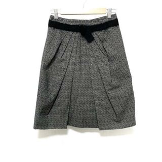 Max Mara STUDIO(マックスマーラスタジオ) スカート サイズ38 M レディース美品  - 黒×ベージュ ひざ丈(その他)