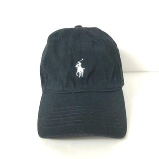 ポロラルフローレン(POLO RALPH LAUREN)のPOLObyRalphLauren(ポロラルフローレン) キャップ ONESIZE - 黒×白 コットン(キャップ)