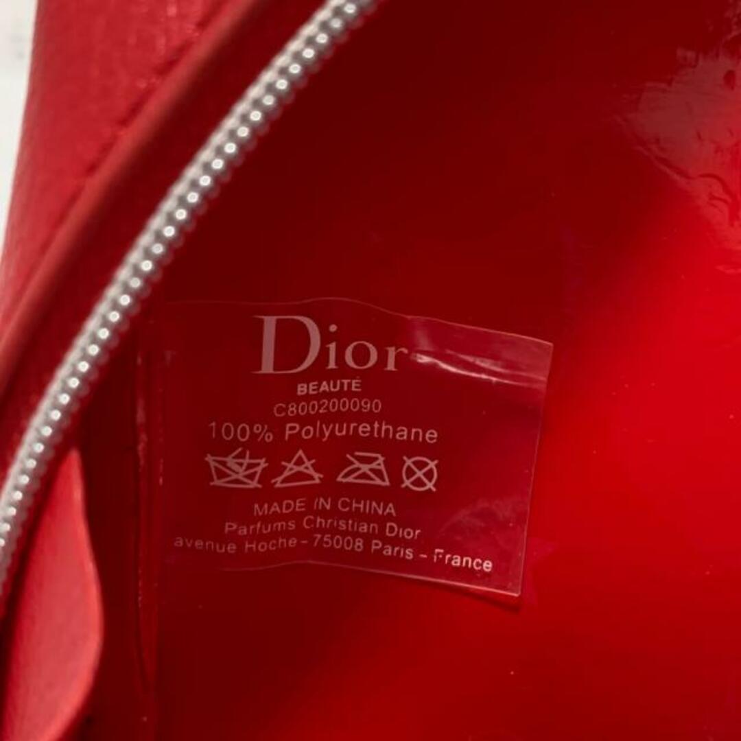 Christian Dior(クリスチャンディオール)のDIOR/ChristianDior(ディオール/クリスチャンディオール) ポーチ美品  - レッド BEAUTE ポリウレタン レディースのファッション小物(ポーチ)の商品写真