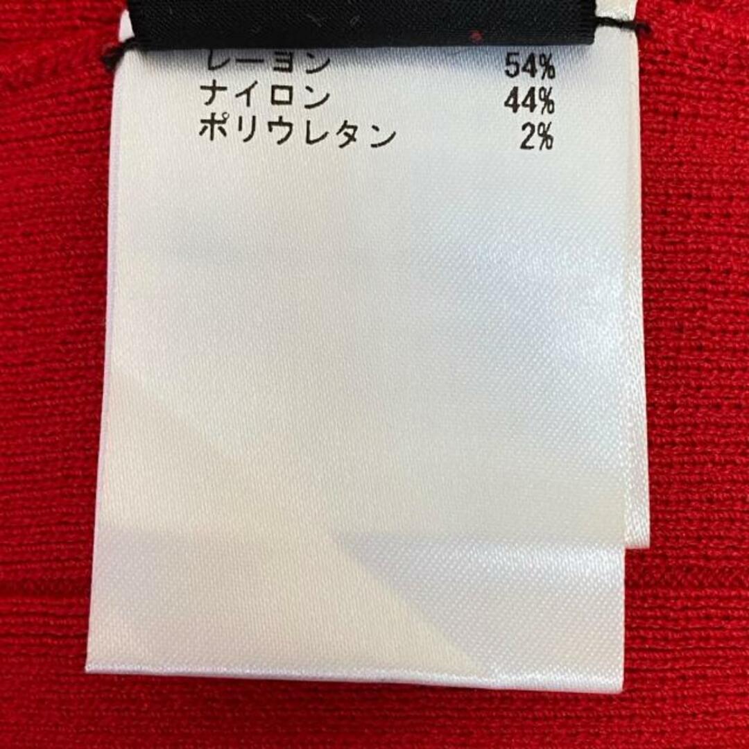 Diagram GRACE CONTINENTAL(ダイアグラム) ワンピース サイズ36 S レディース美品  - レッド ノースリーブ/マキシ丈/プリーツ レディースのワンピース(その他)の商品写真