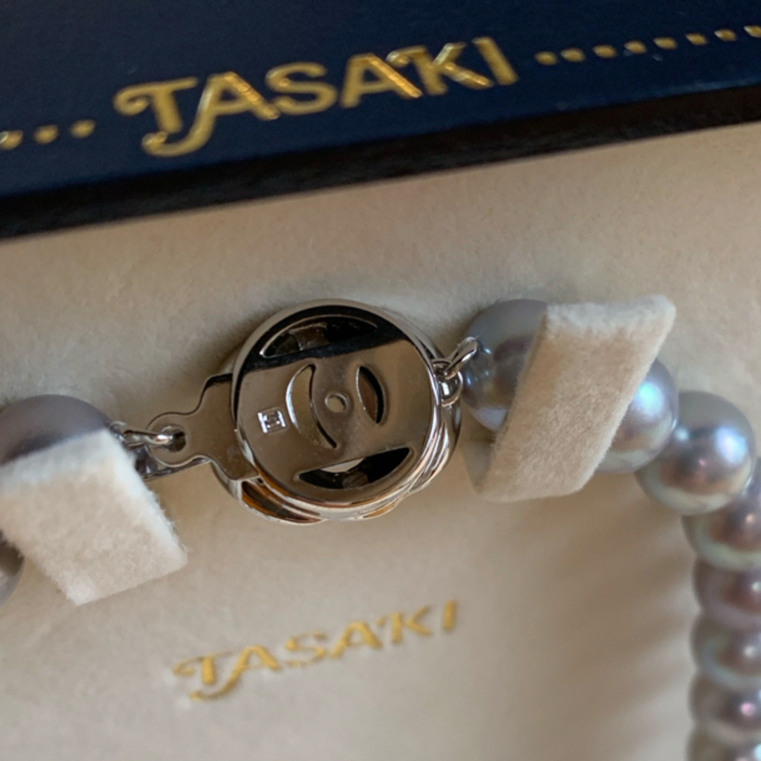 TASAKI(タサキ)の美品　田崎真珠　葬祭用　8㎜アコヤ真珠　42㎝　天然ブルーグレー レディースのアクセサリー(ネックレス)の商品写真